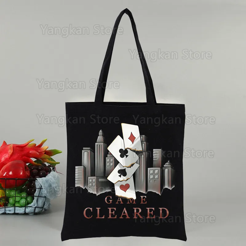 Alice In Borderland Usagi Arisu Kuina Chishiya Shopping Bag Tote Canvas Bag Reusable Large Capacity Casual Shoulder Bag Handbag