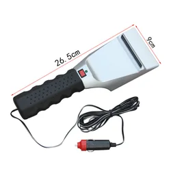 12V Winter Electric Heater Car Ice Scraper Windshield Glass Snow Shovel Removal Defrost Cleaning Tool Heat Snow Scraper