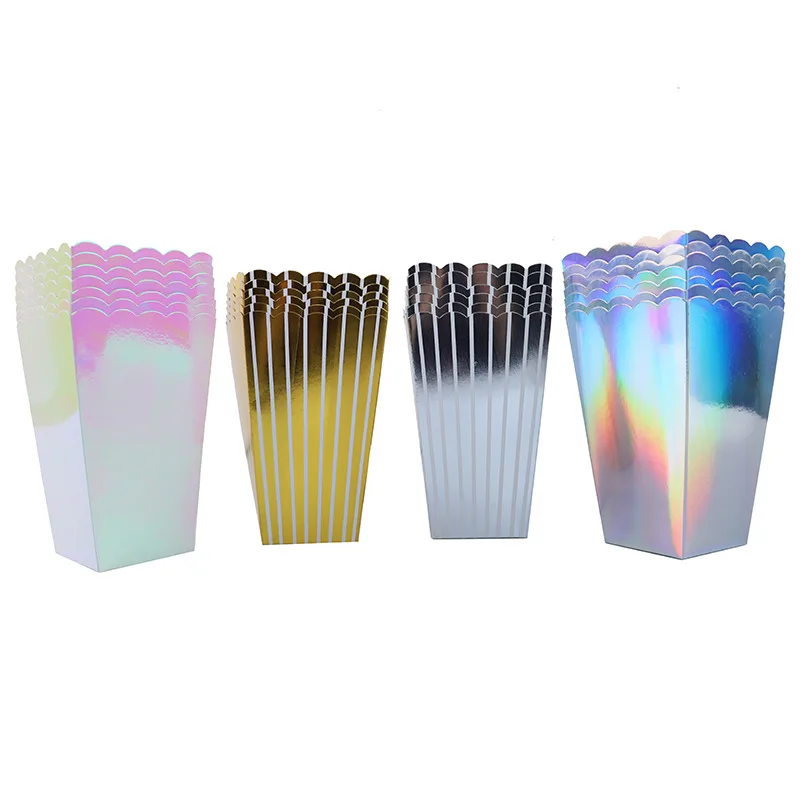 6 قطع من صندوق الفشار الكبير للحفلات - حاوية وجبات خفيفة يمكن التخلص منها أكثر سمكًا وأقوى للاحتفالات وأعياد الميلاد والتجمعات