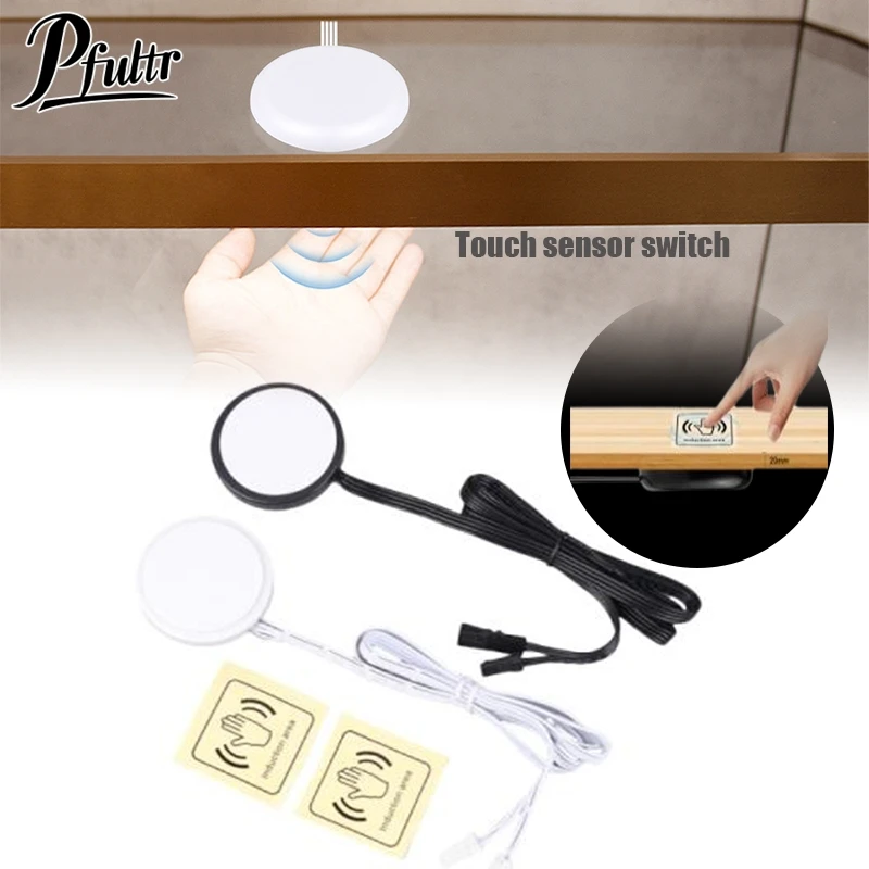 DC 12V -24V Wood Panel Touch Switch Sweep Dimmer Sensor Penetrating LED Dimmable Touch Sensing Hidden for Wood Home Lighting