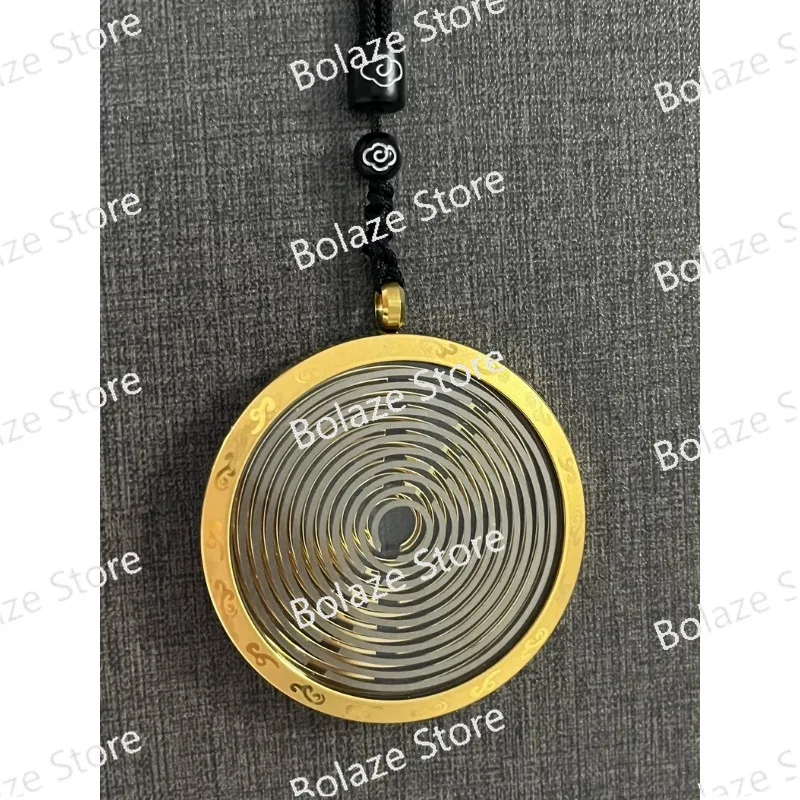 Double Layer  Pendant - Multi-Wave Oscillation Energy Shield Ring, Brass Material - view 4