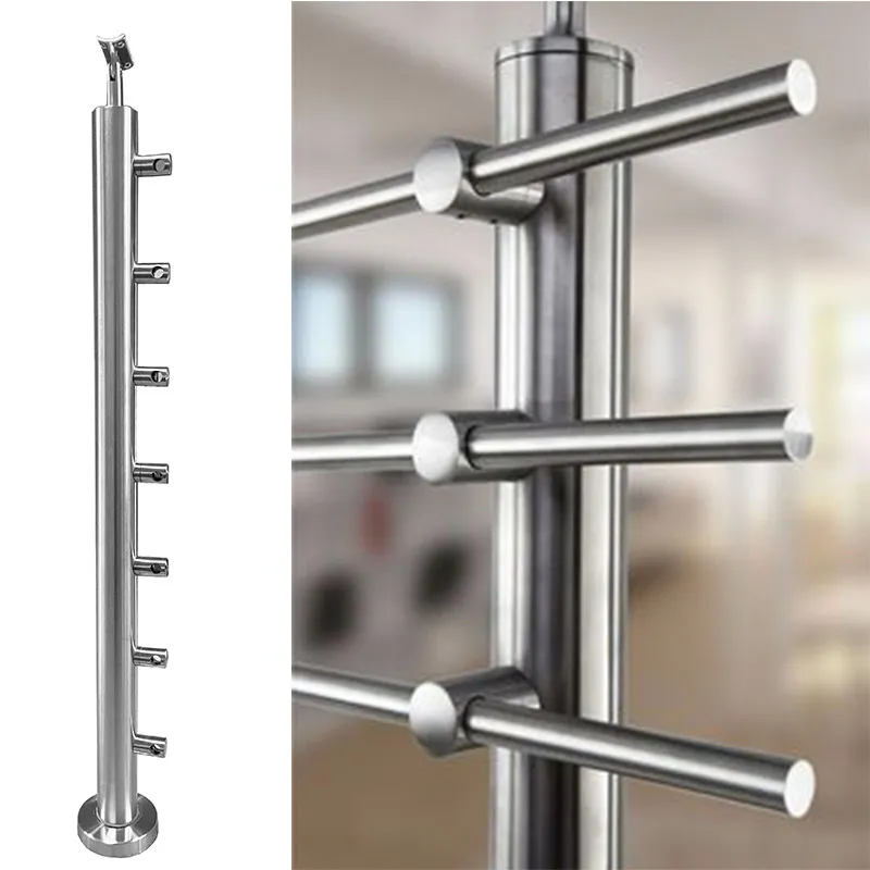 التخصيص المعاصر أنبوب الفولاذ المقاوم للصدأ الدرابزين آخر قضيب بار درابزين الدرج للمنزل والبناء الديكور #3