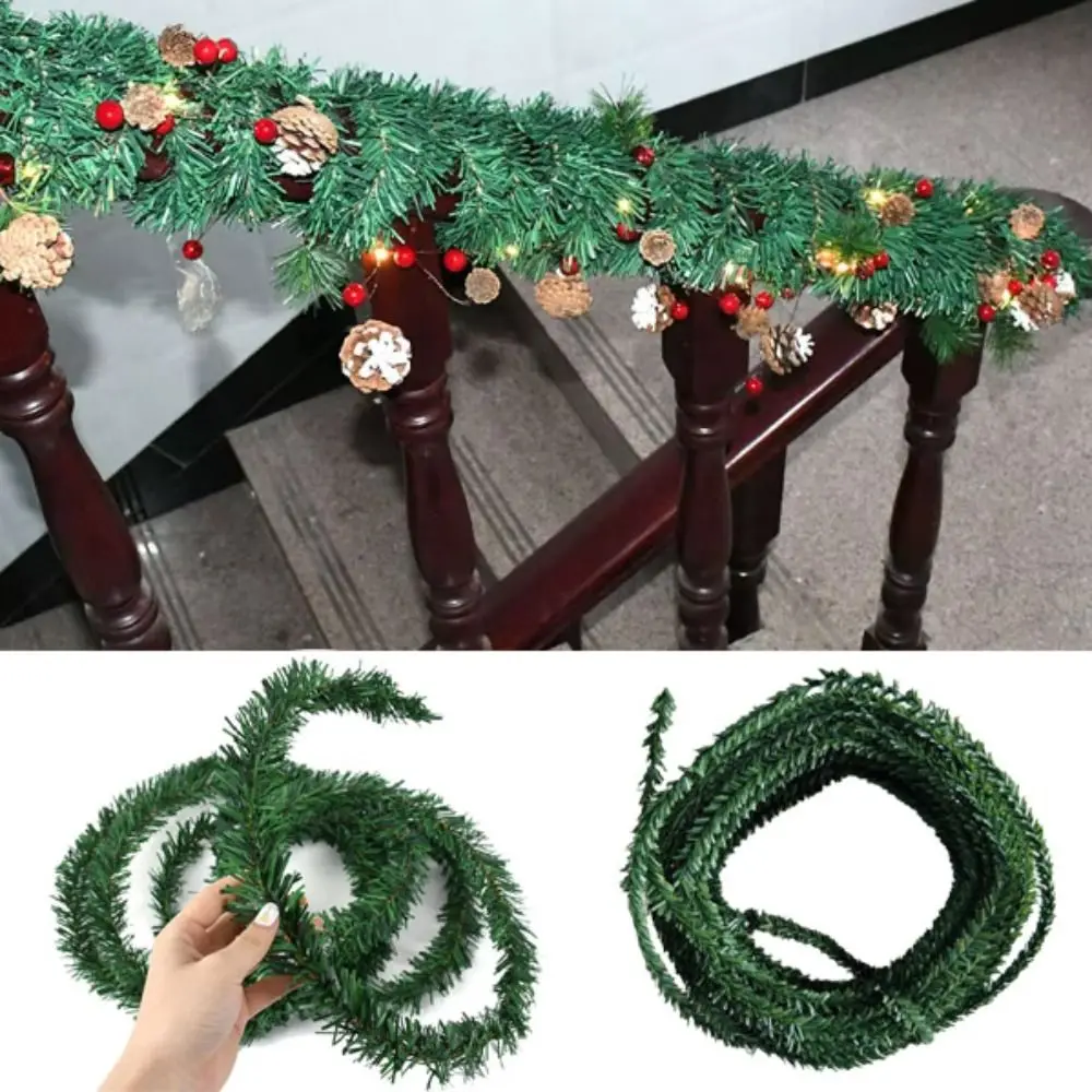 Flexible Artificial Pine Garland Artificial Customizable Garland Roping Pine Leaf Creative Pine Wire Garland Holiday DIY