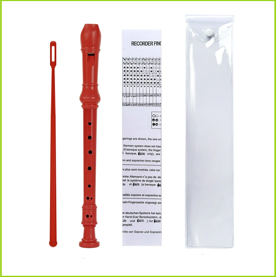 8-Loch-Klarinette, lange Flöte, J32, ABS, vertikale Flöte, Musikinstrument, Musikunterricht, mit Reinigungsstab für Kinder, Anfänger – Detail 10