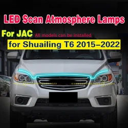 Car Flashing 1pcs Scan Starting DRL For JAC Shuailing T6 2015-2022 LED DRL Daytime Running Lights Daylight Fog light Strip 12v