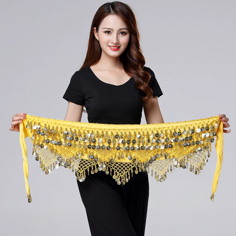 Belly dance Waist Chain Hip Scarf New Indian Dance Waist Scarf Performance Costume Beginner's Belt