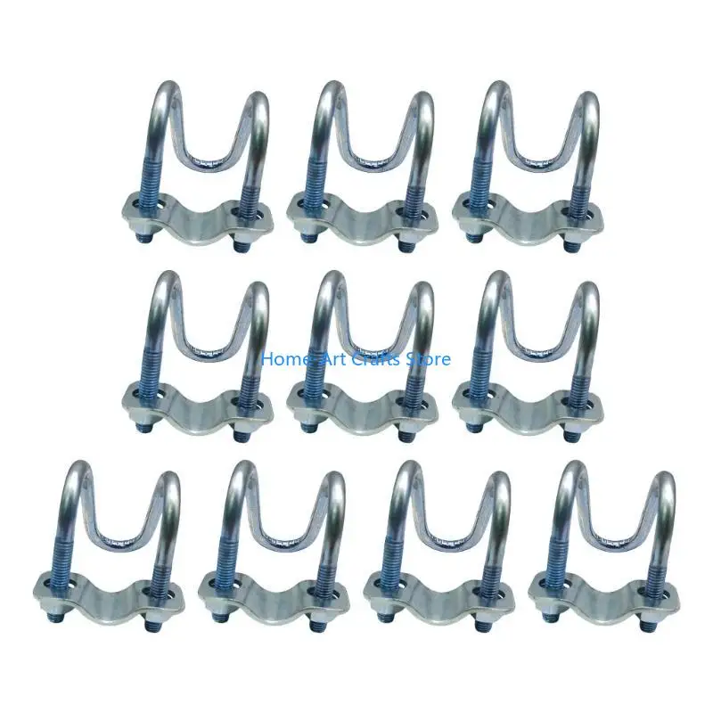 Y3NA 10Pcs  Crosses Tube Buckle Pipe Connector Clamps for Greenhouses Farm