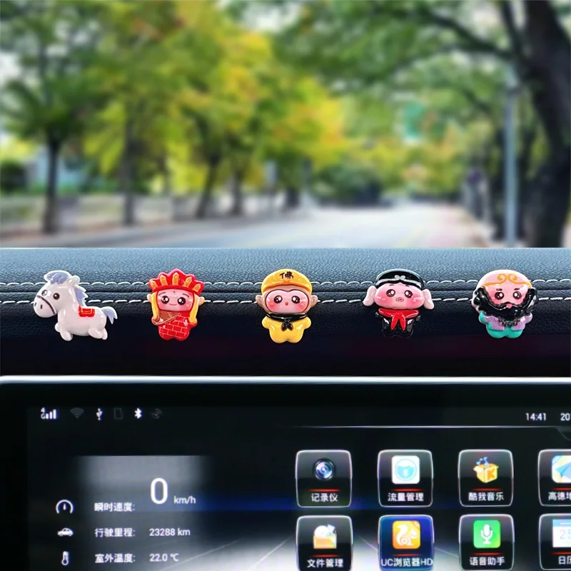 Car Bobblehead Ornament Accessories Cartoon Cute Journey To The West Figure Car Interior Decor Accessories Creative Decoration image 2