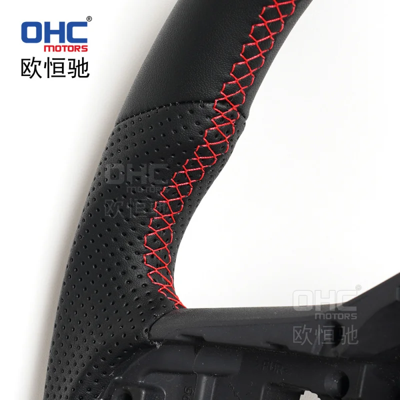 For Ford Mondeo (US model) the 2022 full leather perForated hand-stitched car steering wheel modification and upgrade