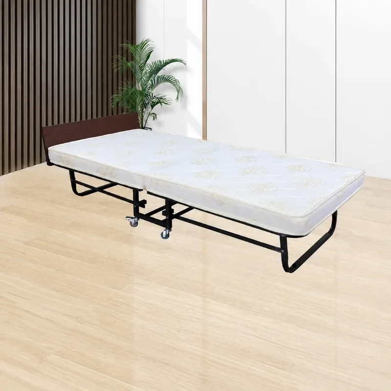 Portable Folding Bed for Hotel Extra Guest Room Office Lunch Break Nap Compact Lightweight Collapsible Sleeping Cot