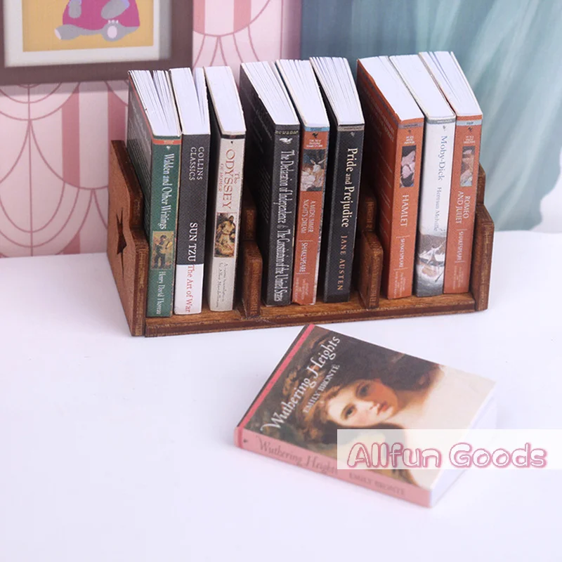 [TG835]10Pcs Simulation Book Decoration 1/12 Doll House Doll House Miniature Books Study Room Decoration Children's Toys