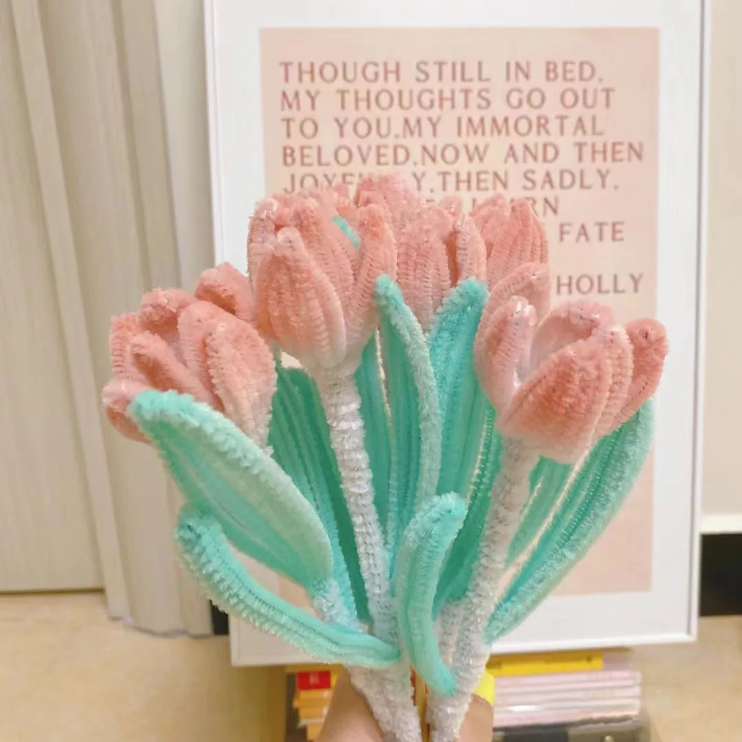 الشنيل الجذعية الأنابيب الاطفال DIY ألعاب إبداعية الشنيل العصي المنظفات رياض الأطفال التعليمية اليدوية المواد أفخم شرائط #3