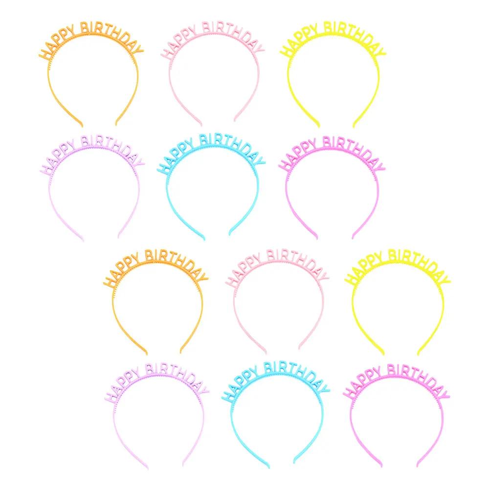

Birthday Headband Hair Bands for Little Girls Princess Sparkly Party Supplies Decorative Kids Accessories Safe Material Long