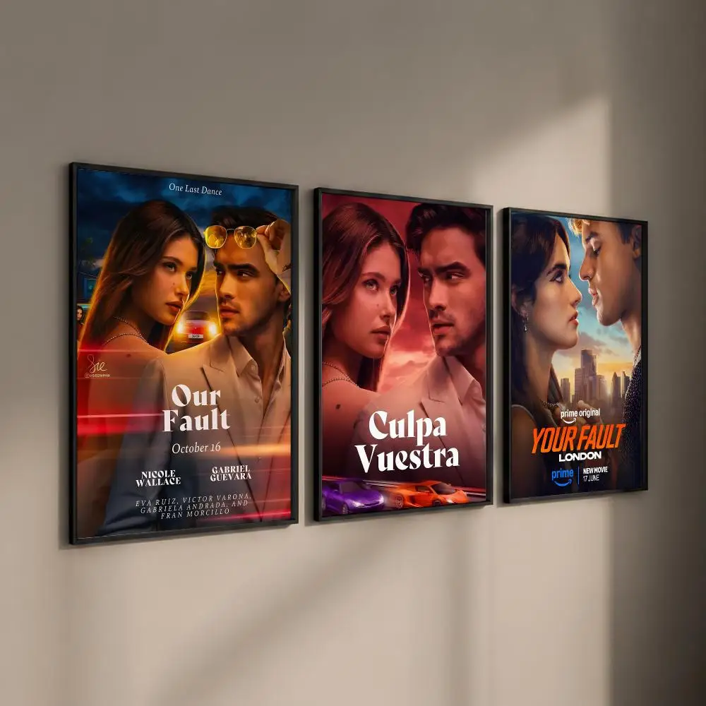 Movie My Fault / Culpa Mia Poster Self-adhesive Art Waterproof Paper Sticker Coffee House Bar Room Wall Decor