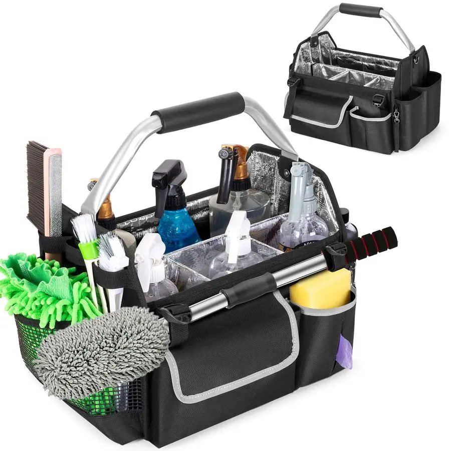 

Сумка-органайзер для детейлинга, складная, с ручкой и плечевым ремнем, для быстрой загрузки, с множеством карманов