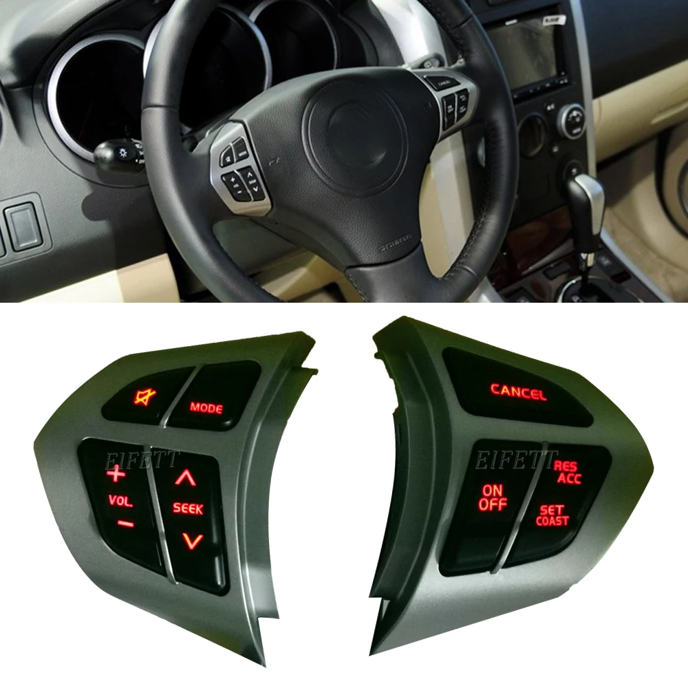 

Переключатель круиз-контроля с красной подсветкой, Кнопка громкости звука, кнопки на рулевое колесо для Suzuki Grand Vitara 2005-2015, комплект аксессуаров