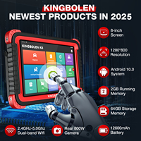 KINGBOLEN K8 8inch Car Diagnostic Tools All System 28 Reset Bi-directional Test Advance ECU Coding 2 Years Free pk LAUNCH X431 V