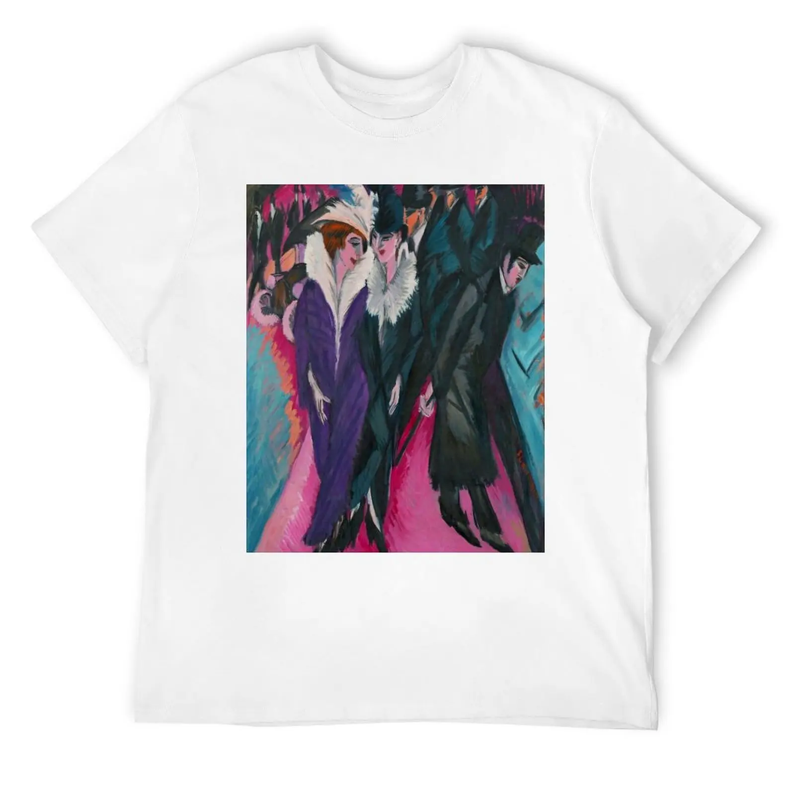 

Ernst Ludwig Kirchner Street, Berlin (1913) T-Shirt anime tshirt oversizeds man t shirt Man t-shirt mens t shirts