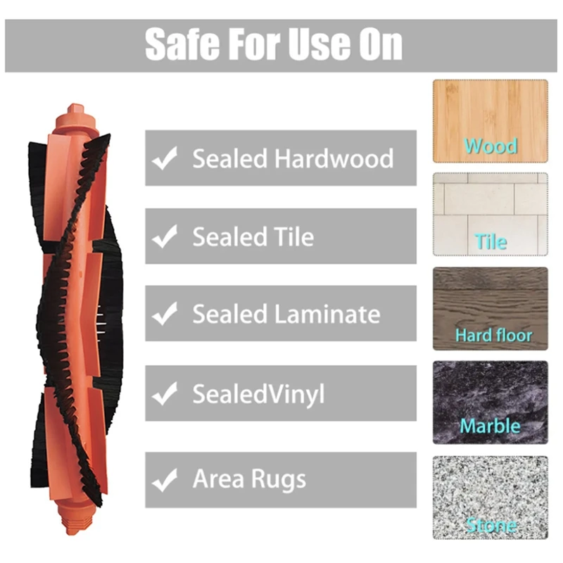 Robô principal escova lateral lavável filtro hepa mop almofada varrendo acessórios do robô como mostrado para xiaomi robô vácuo s12 b106gl