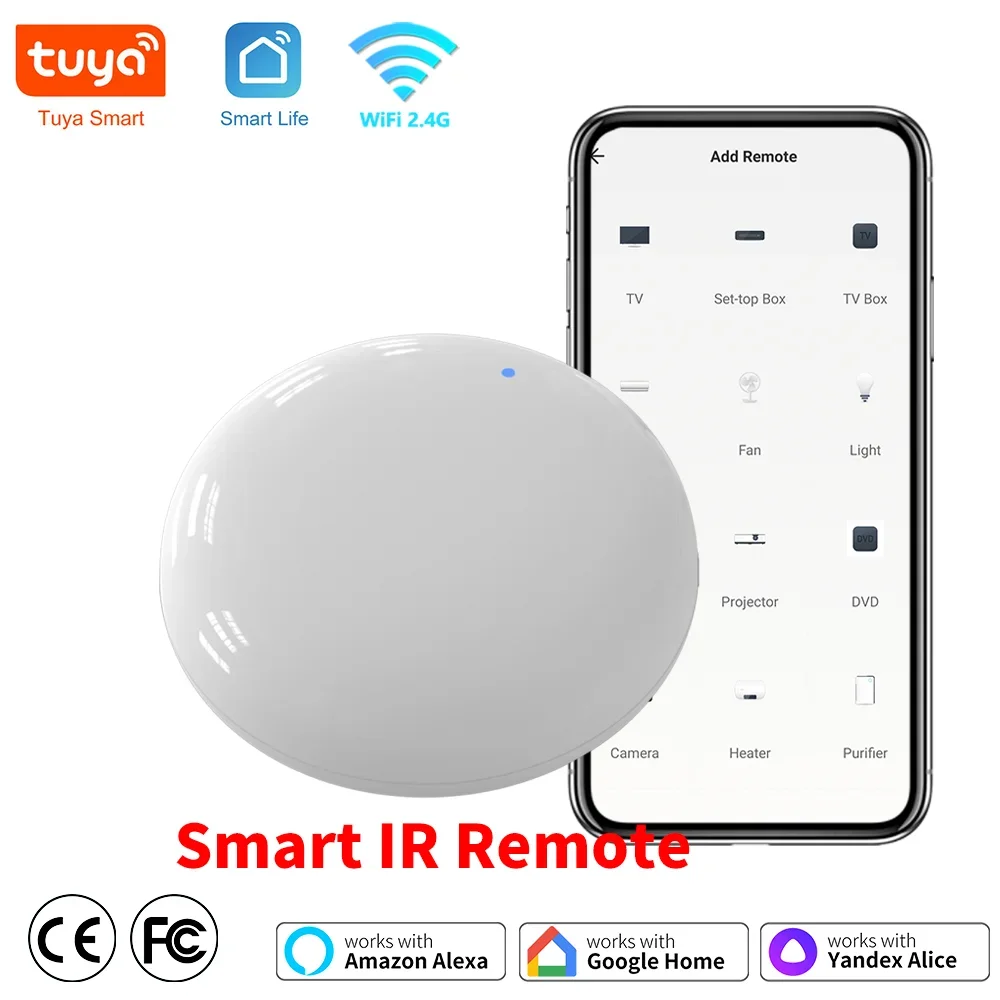 WiFi IR Remote For Smart Home APP SmartLife Remote Control For TV DVD AUD AC Remote Works with Alexa Google Home Yandex Alice