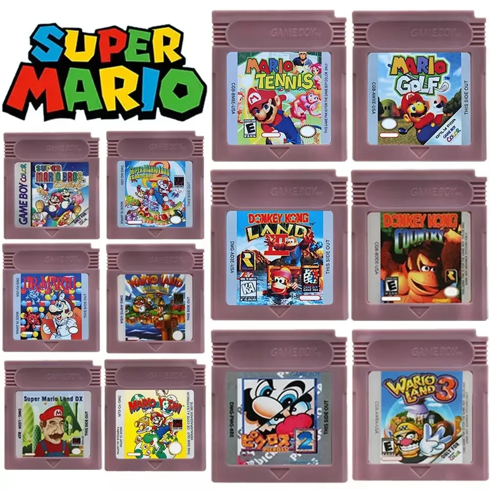 

GBC 16 Bit Game Video Game Cartridge Console Card Mario Series Wario Land Donkey Kong Wario Land 2 Yoshi for GBC
