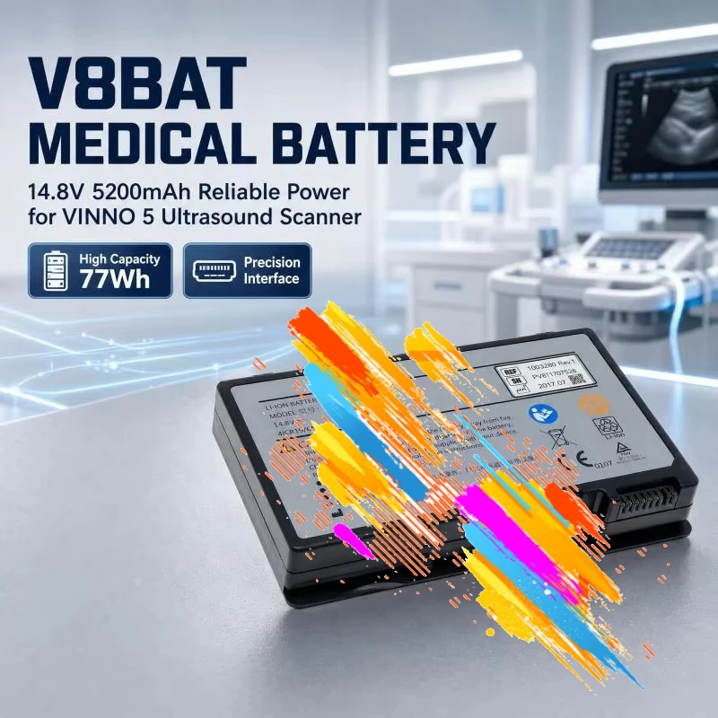 V8BAT 5200mAh Rechargeable Li-ion Replacement Battery for VINNO 5 Portable Color Doppler Ultrasound Scanner Medical Equipment