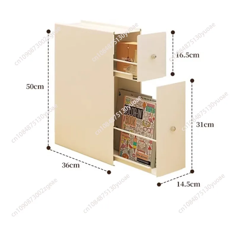 Extremely narrow bedside table, cream wind, ultra-narrow crevice, household bedroom, simple modern, small, new bedside table