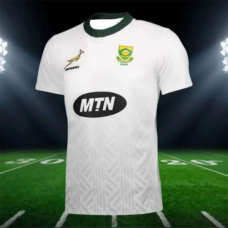 صيف 25-26 جديد أنيق ومسامي وسريع الجفاف جنوب أفريقيا الرجال الرجبي جيرسي 2019 ملابس رياضية كاجوال للأطفال #3