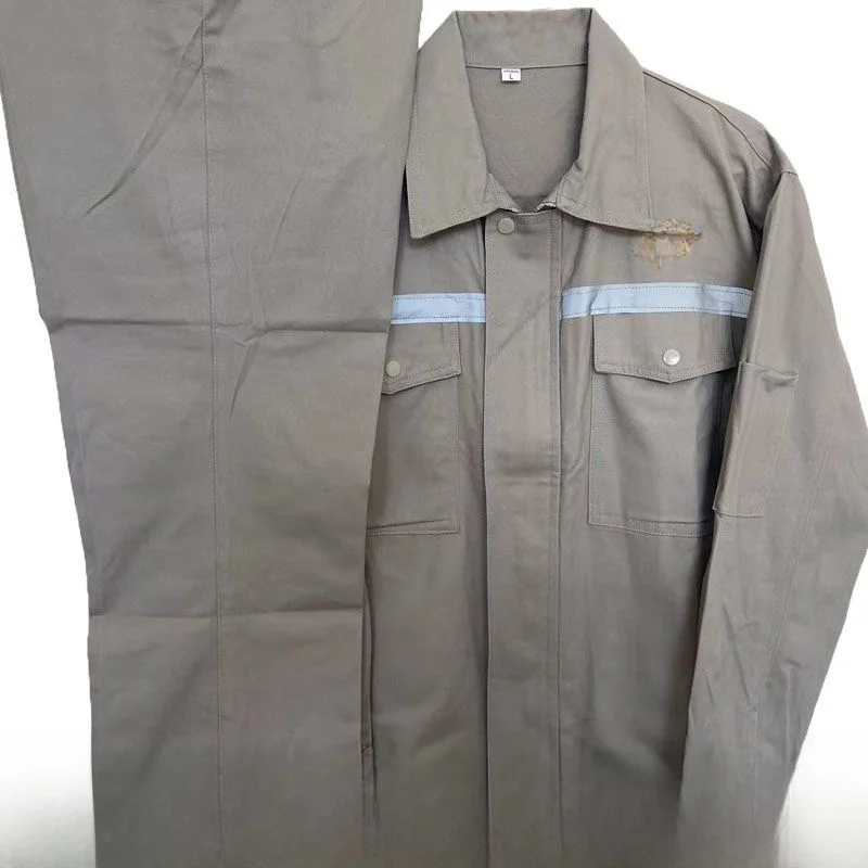 Set di Abbigliamento da Lavoro in Puro Cotone per Uomo, Resistente al Calore e all'Usura, per Saldatura e Riparazioni Auto