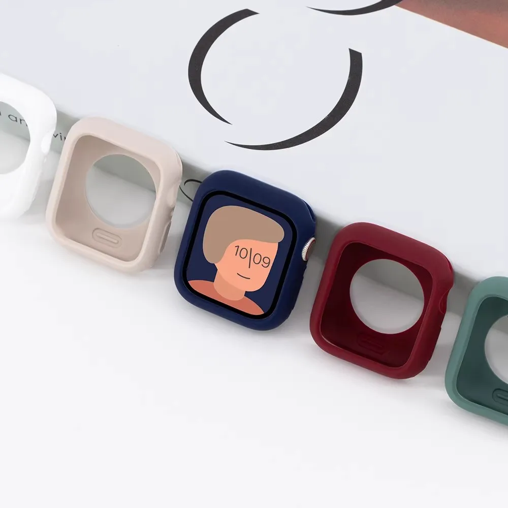 

Soft Silicone Case For Apple Watch Series 11 10 8 7 6 5 4 42mm 46mm 40 44mm Protective cases smartwatch Cover iWatch 9 45mm 41mm