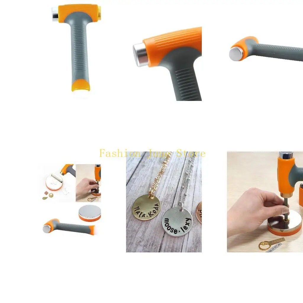 

N5KA Metal Block with Rubber Base Stamp Metal Block Metal Stamping Hammer