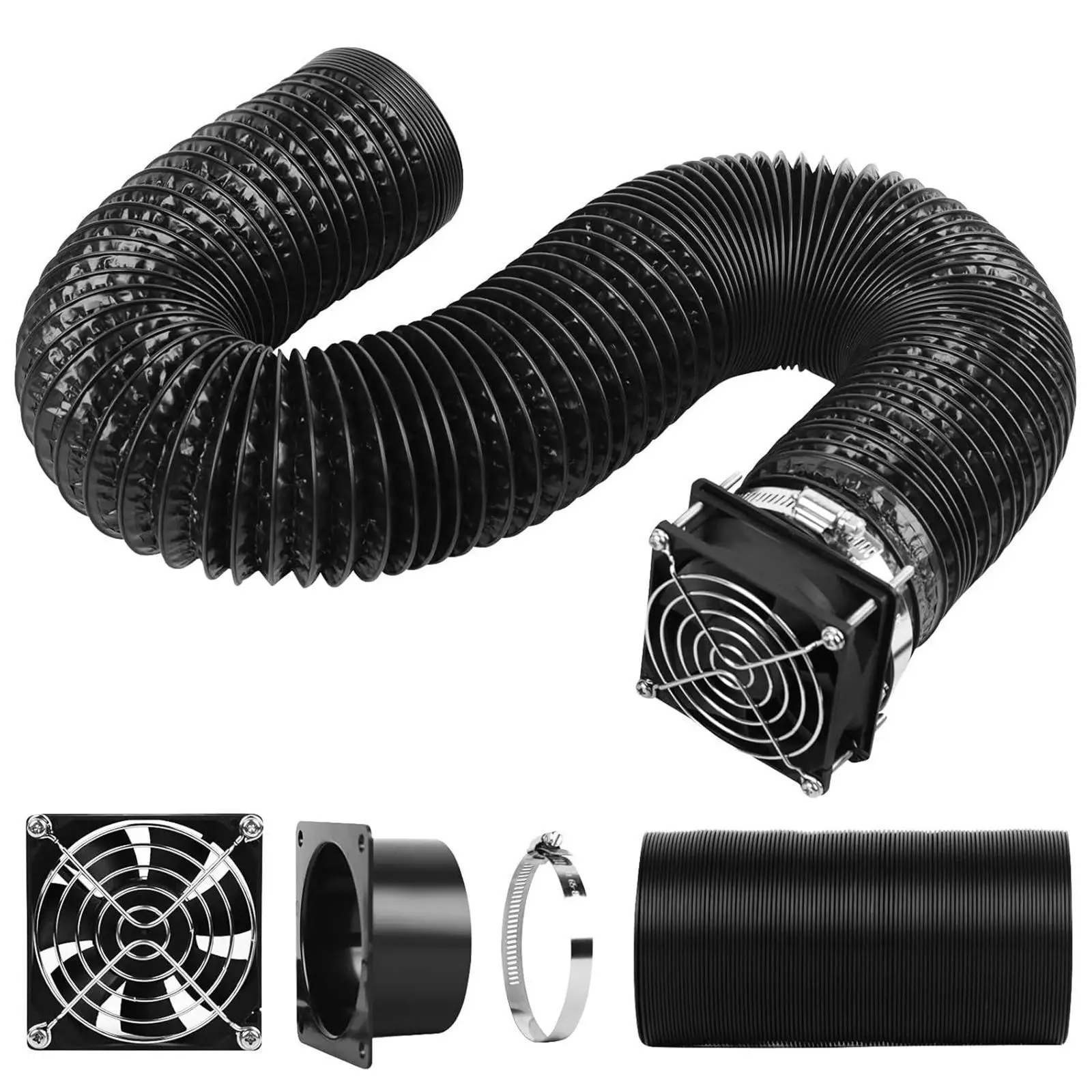 Adjustable Speed Exhaust System Kit Efficient Fume Extractor Ventilation Fan for Printer Soldering Painting Nail Art