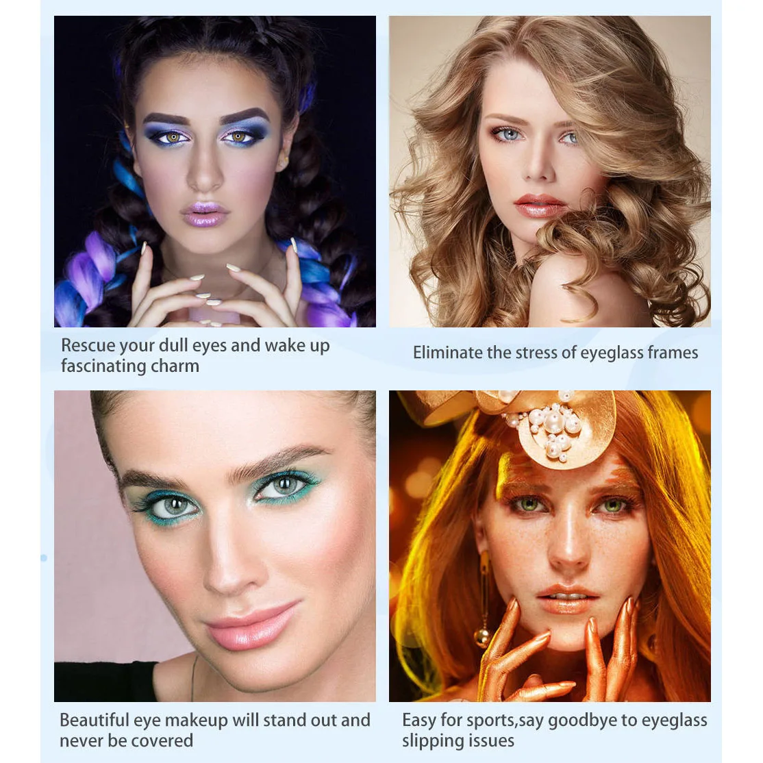 EYESHARE 1 Paar Cosplay Weiße Farbe Kontaktlinsen Halloween Gruselige Kontaktlinsen Crazy Red Augen Make-Up Linsen Schwarz Schönheit Schüler – Detail 40