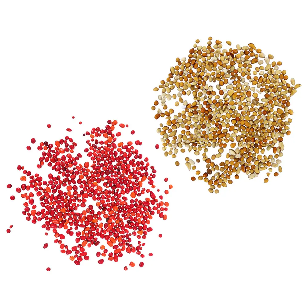 

Ornamental Gravel Aquarium 2 Sets Glass River Landscape Stone Substrate Terrarium Gravels Fish Tank Supplies Freshwater