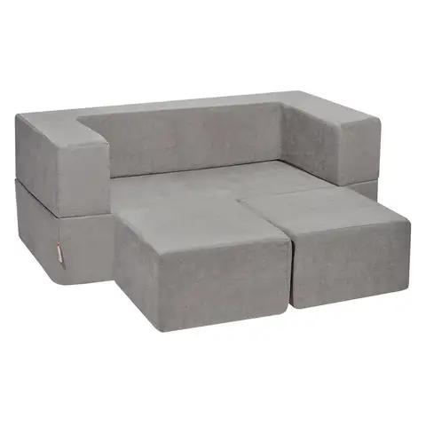 Kids Couch, 4Pcs Modular Kids Play Couch, Toddler Couch Sofa Bed, Kids Chair Seat Playroom Furniture, Child Sectional Sofa With