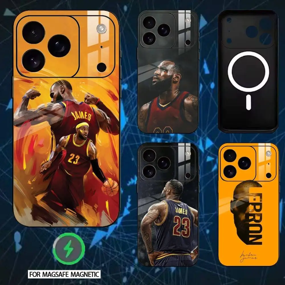

Lebron James 23 Phone Case For iPhone 17/16/15/14/13/12/Plus/Pro/Max for Magnetic Wireless Charging