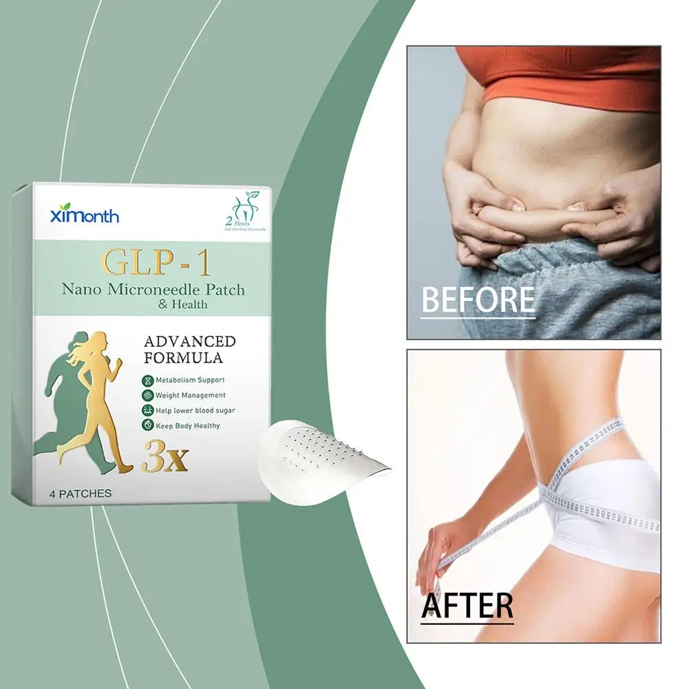 

GLP-1 Fast Slimming Nano Microneedle Patch Fat Breakdown Slimming Patch Burn Fat Weight Loss Metabolic Support Peptide Patch