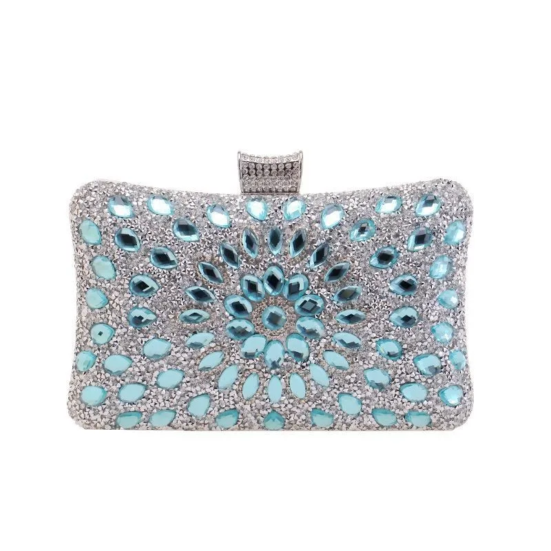 الاكريليك الماس حقائب السهرة حفل زفاف الفاصل أحجار الراين الساخن تصميم سلسلة حقائب الكتف #3