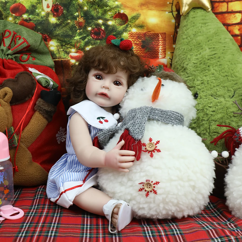 Susu bebê reborn de 18 polegadas com cabelo enraizado artesanal e boneca de toque macio pode brinquedos de banho para crianças melhores presentes de natal