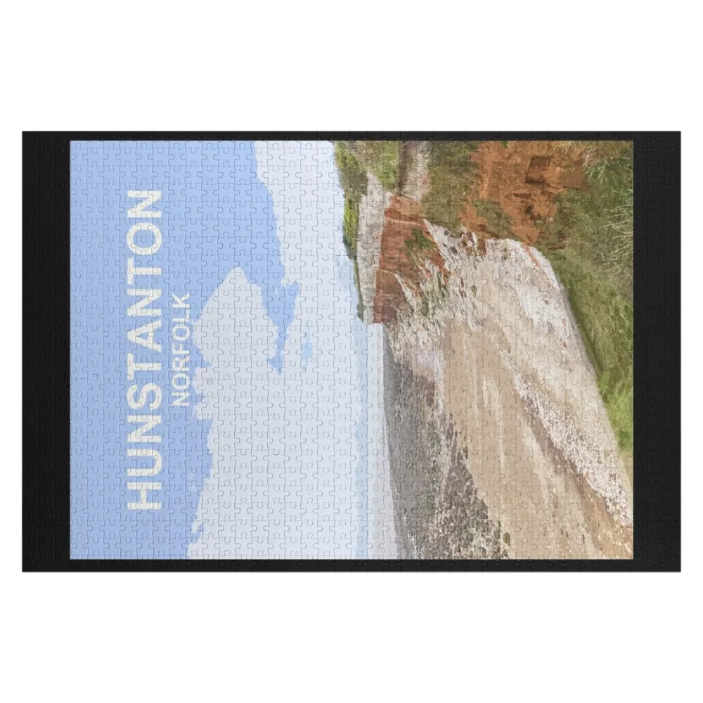 

Пазл с изображением Хунстонта, Норфолка, туристический постер, Восточная Англия, рождественские игрушки, деревянный пазл с индивидуальным именем, персонализированный пазл с фотографией для детей