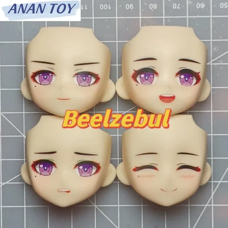 Beelzebul Raiden Ei Ob22 Ob24 Face Doll Handmade Water Sticker Faceplate Anime Game Cosplay Toy Accessories