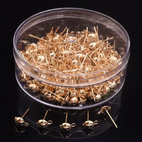 1box 5x13mm 100pcs Flat Earring Pin  Stud Needle Post  Base Pins DIY Jewelry Making Findings