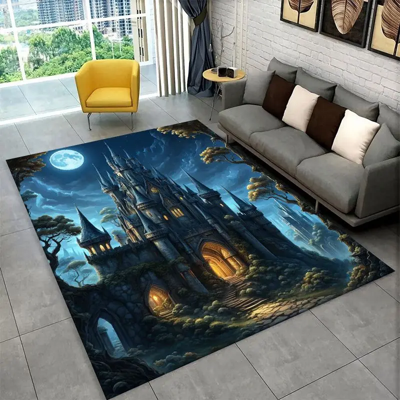 Dream Magic Gothic Castle Large Area Rug Non-slip Durable Carpet for Bedroom Living Room Sofa Doormat Home Decor Floor Mat Gift - view 2