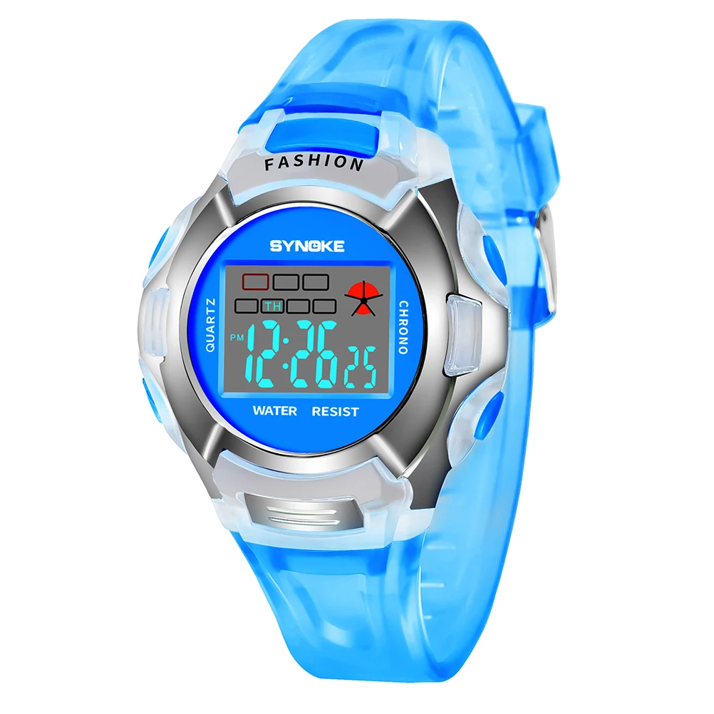 Luminous Waterproof Kids Sports Watch Digital Student LED Backlight Timer Display Date Week Day Hour Minute Alarm Clock