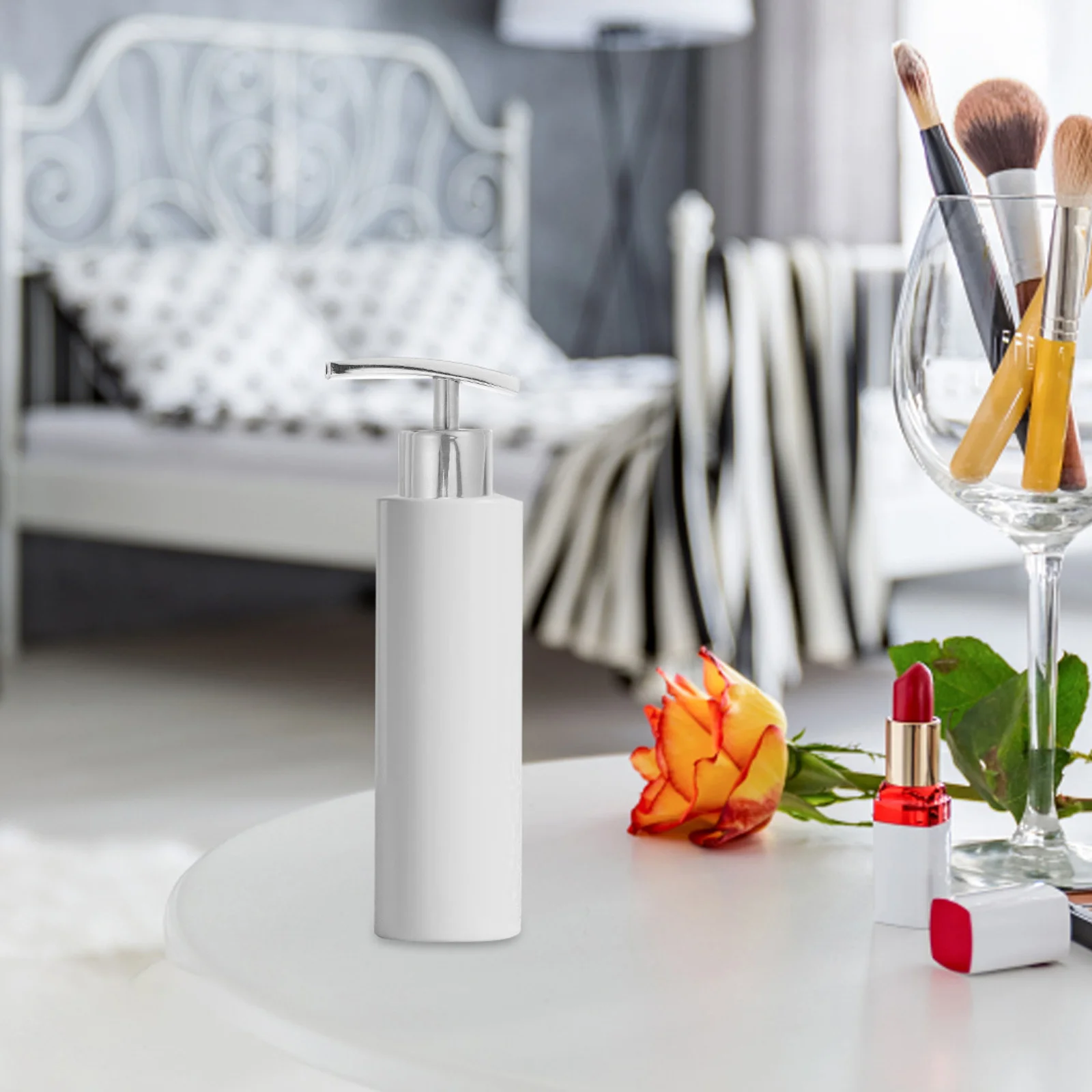 2 قطعة رؤوس المضخة السائلة المعدنية الفولاذ المقاوم للصدأ الصحافة إعادة الملء غسول موزع استبدال للمطبخ الحمام #5