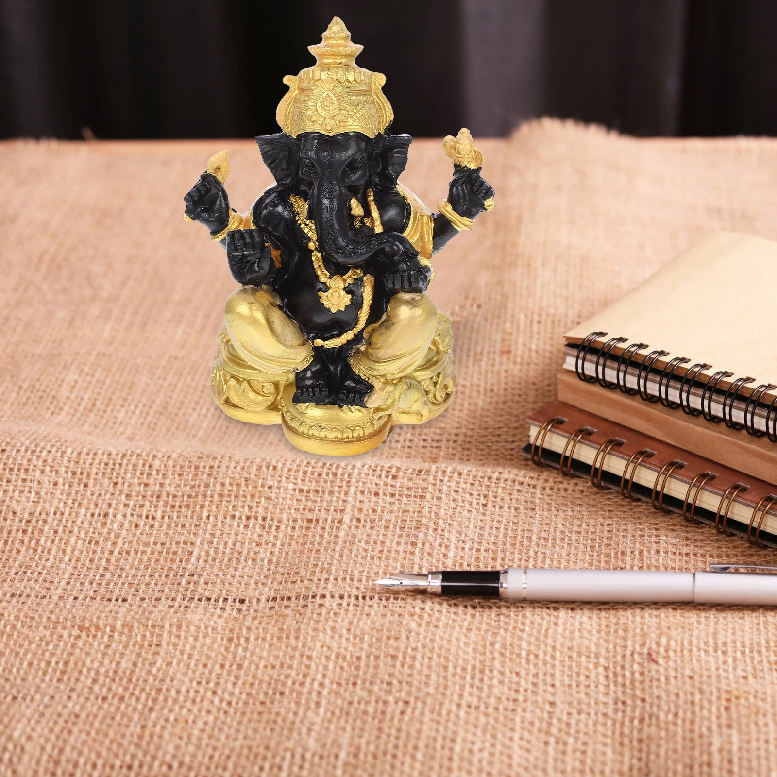 

1Pcs Elephant God Statue Resin Home Decor Ornament for Bookshelf Mantel Cabinet Desktop Zen Buddhist Theme Wealth Luck Health