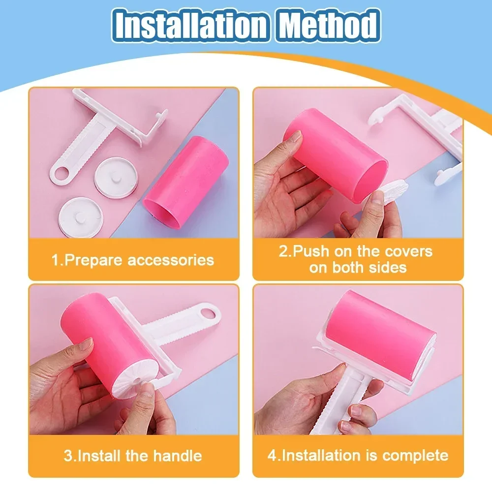 Reusable Lint Remover for Clothes Cat Hair Pet Hair Pellet Remover Washable Clothes Sticky Roller Carpet Sofa Dust Collector