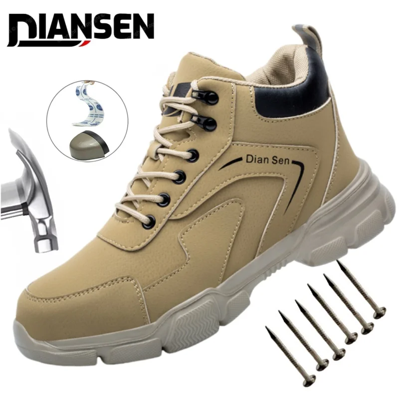 Lightweight Men's Safety Work Boots, Puncture Resistant, Slip Resistant, Indestructible, Sports Shoes, Comfortable Work Shoes
