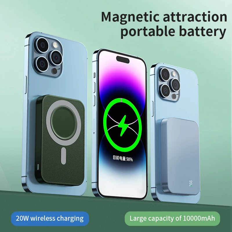 Magnetic Power Bank Fast Charging For Samsung Huawei iphone 15 14 13 12 External Battery Pack Portable Charger Auxiliary Battery