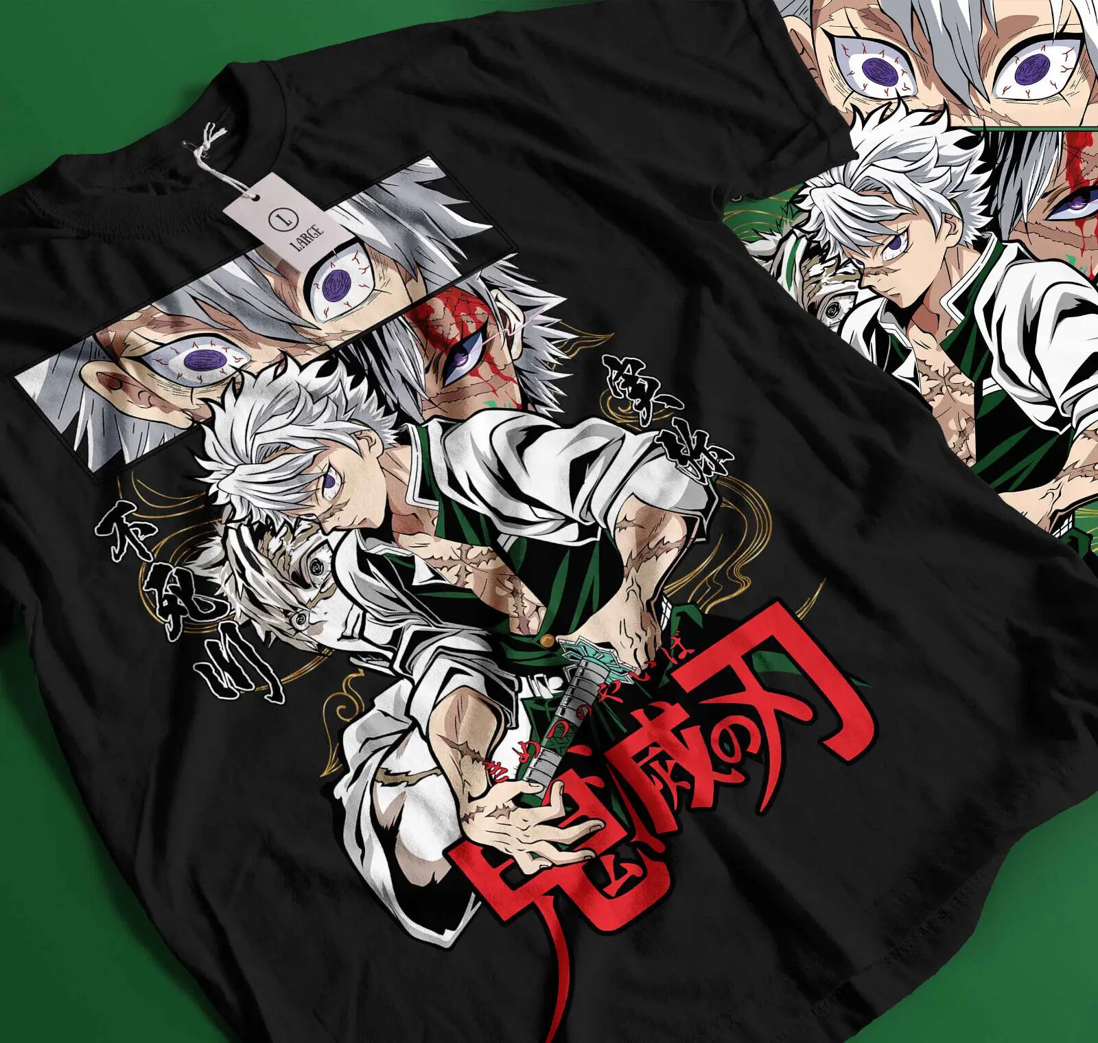 

Sanemi Shinazugawa T-shirt wind hashira Demon Slayer Horror anime Gift shirt 310